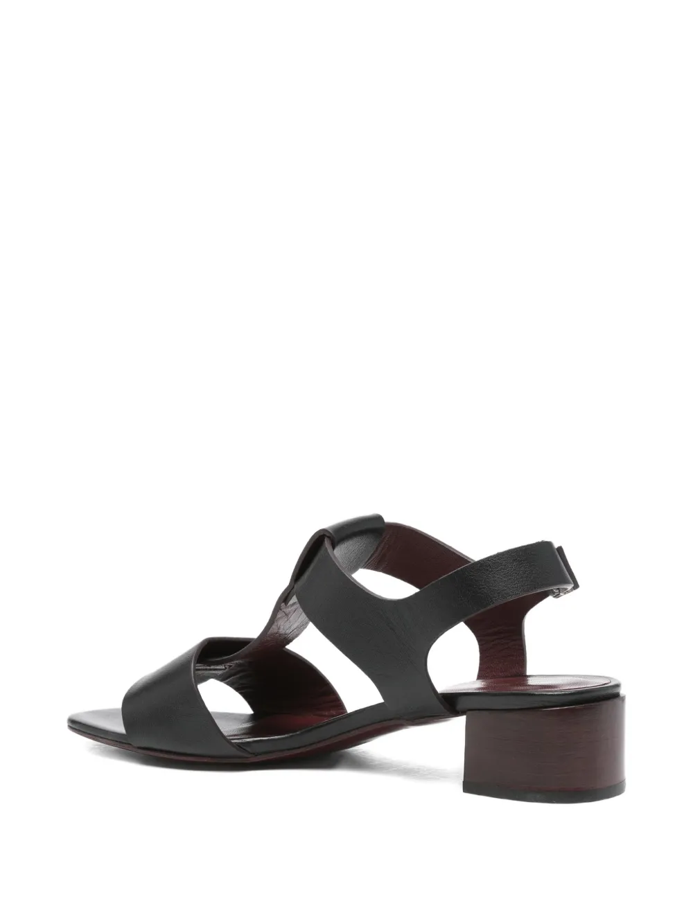 Avril Gau 40mm leather T-bar heeled sandals Black