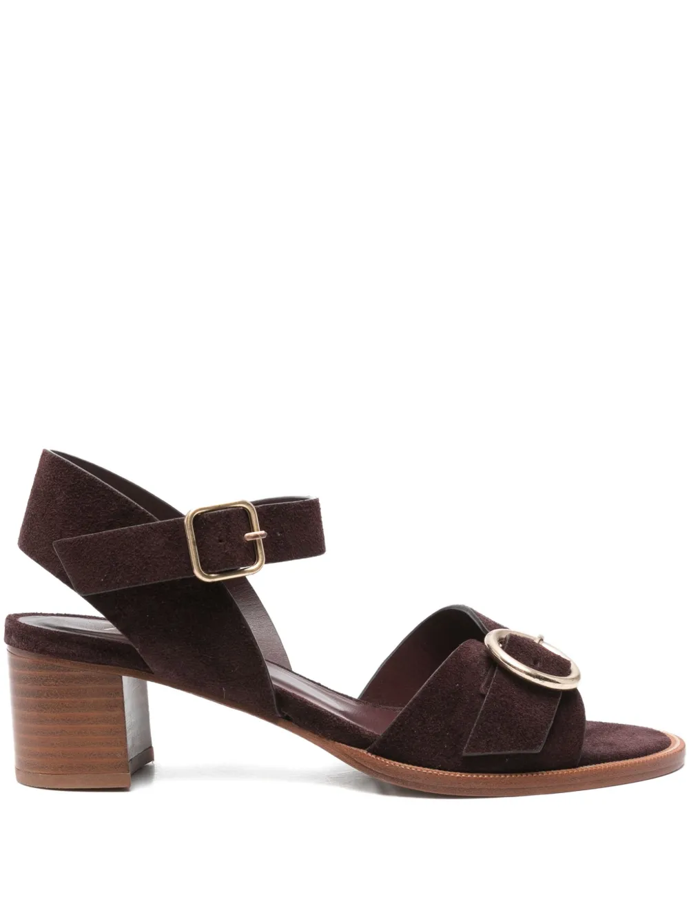 Avril Gau 50mm buckle-embellished suede sandals | marrone | Image 1