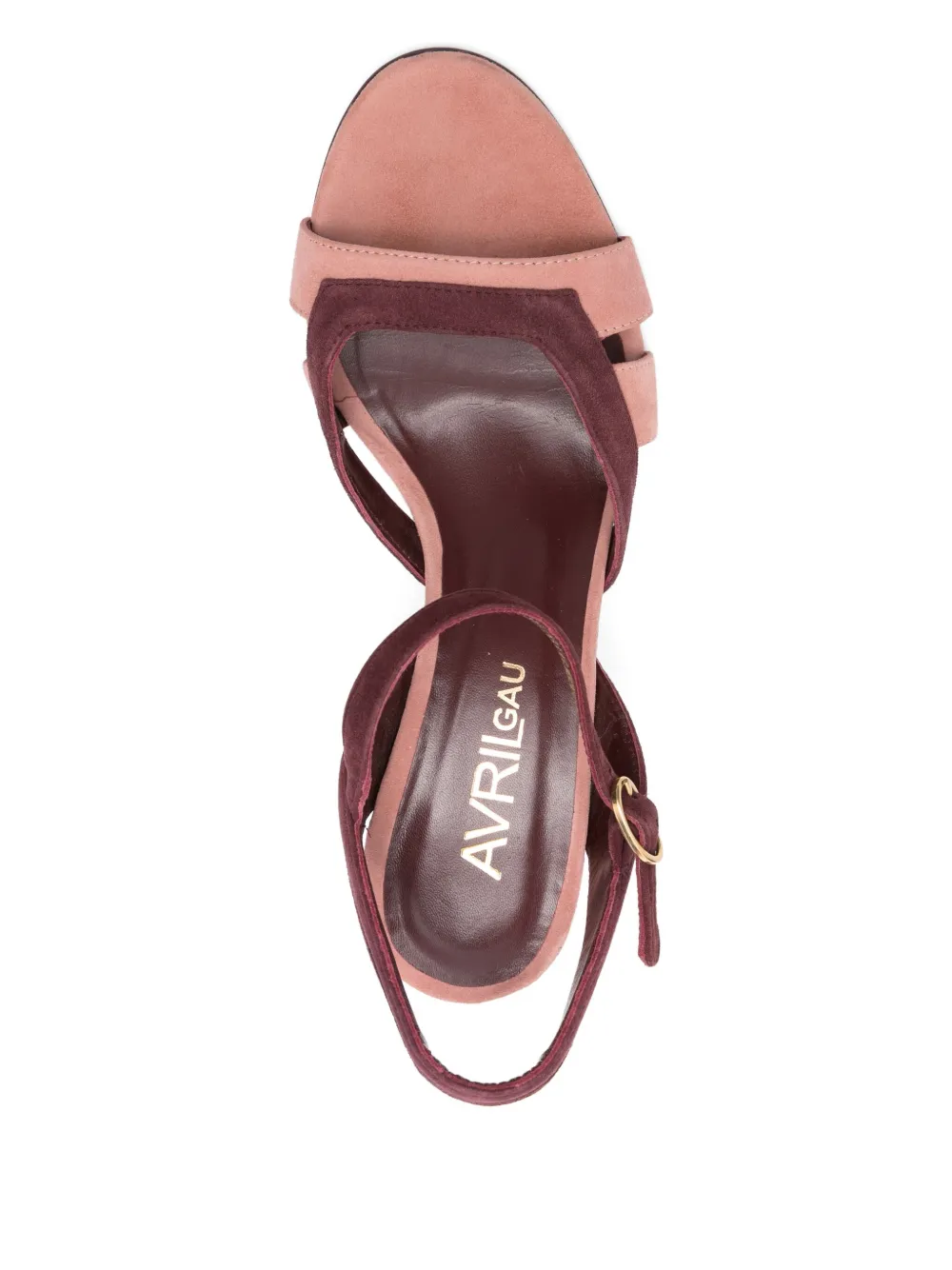 Avril Gau 80mm block-heel criss-cross sandals Pink