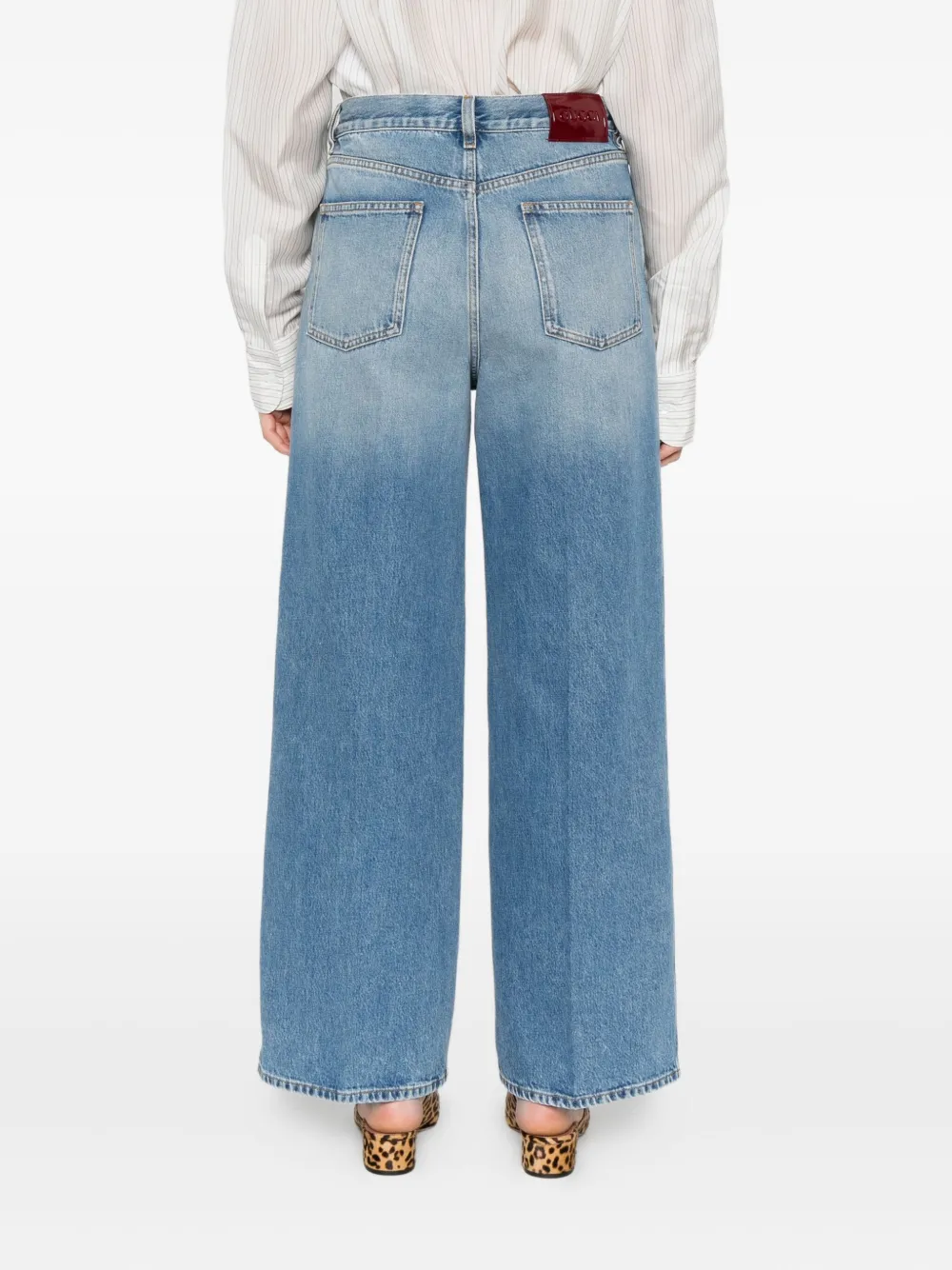 Gucci logo-patch jeans Blauw