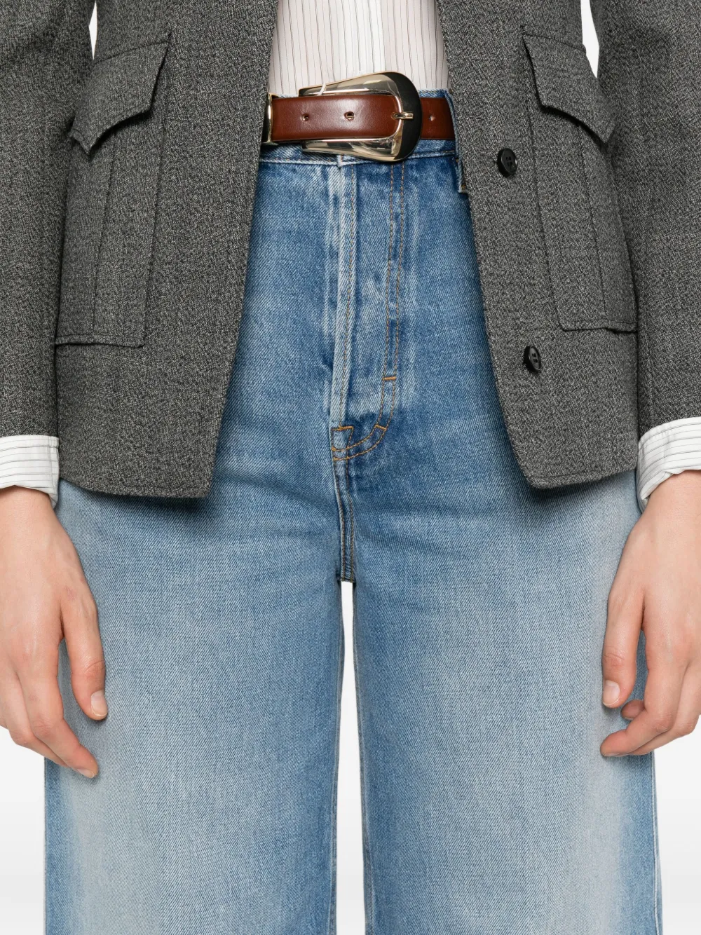 Gucci logo-patch jeans Blauw