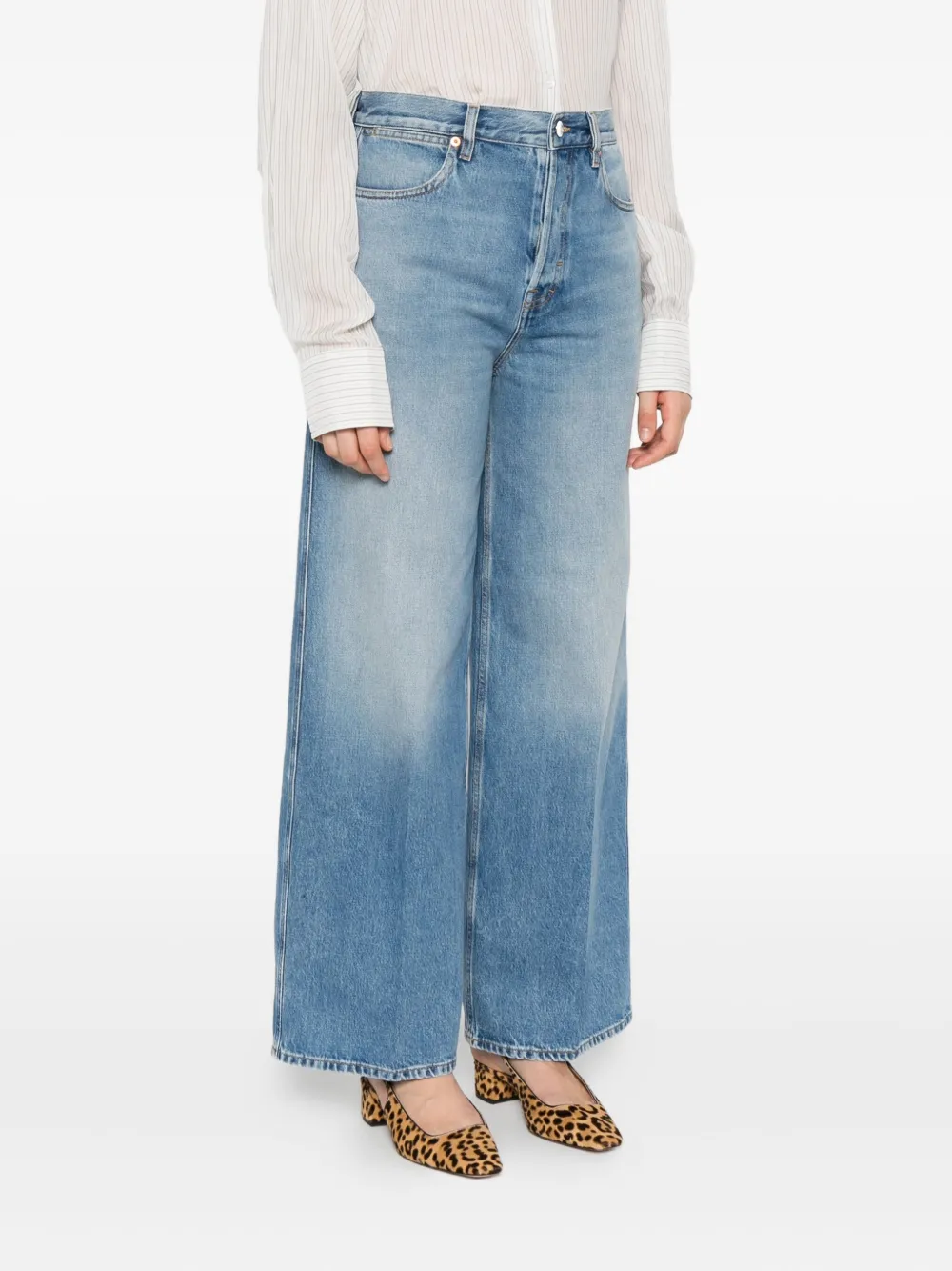 Gucci logo-patch jeans Blauw