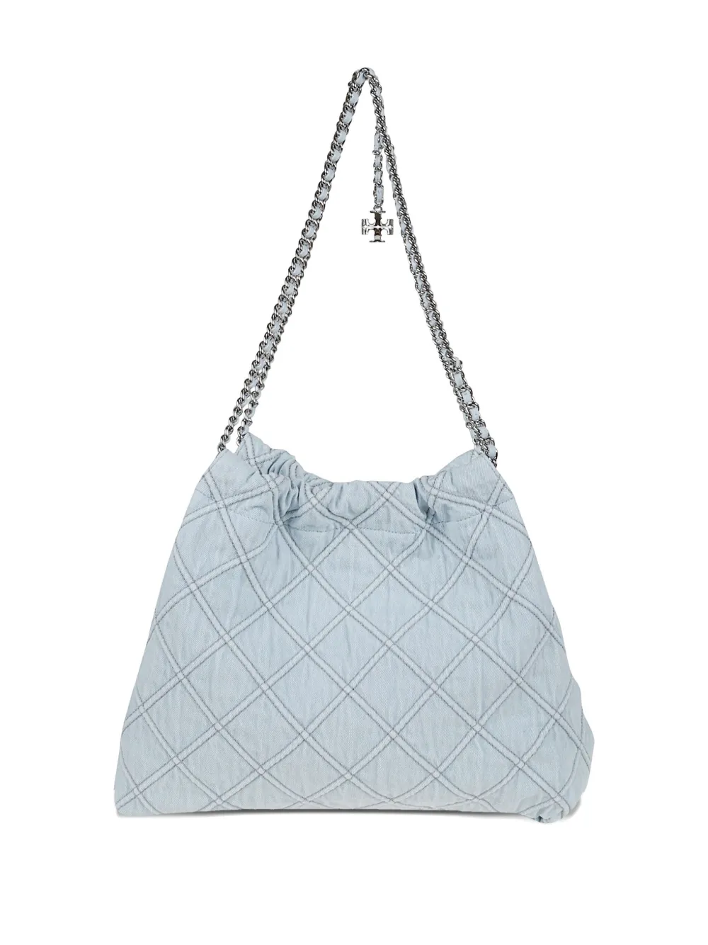 Tory Burch Fleming Drawstring Shoulder Bag In Blue