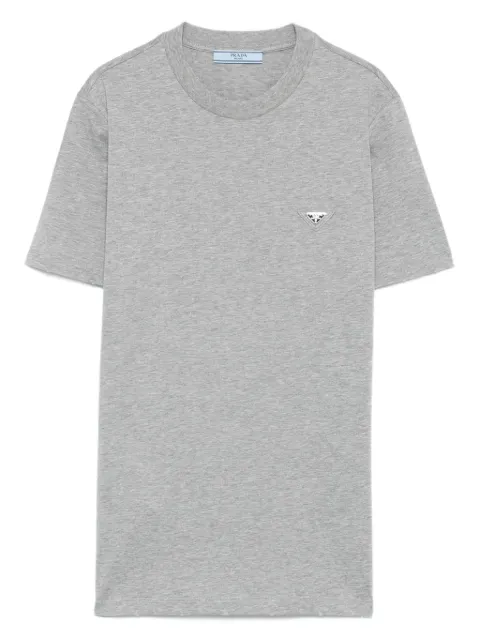 Prada logo-plaque cotton T-shirt