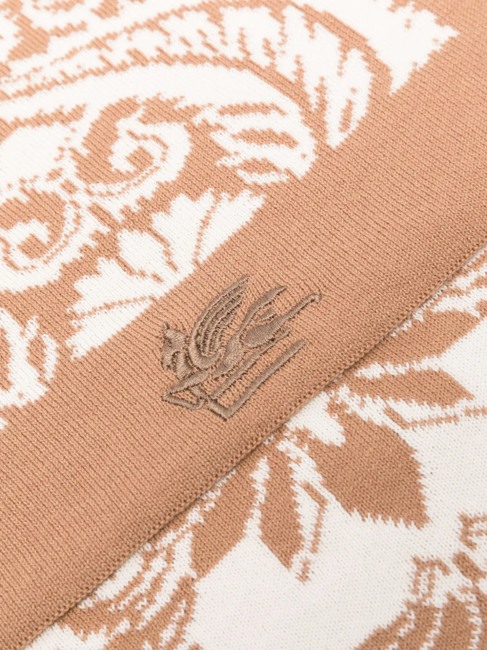 ETRO KIDS damark-pattern baby blanket Bruin