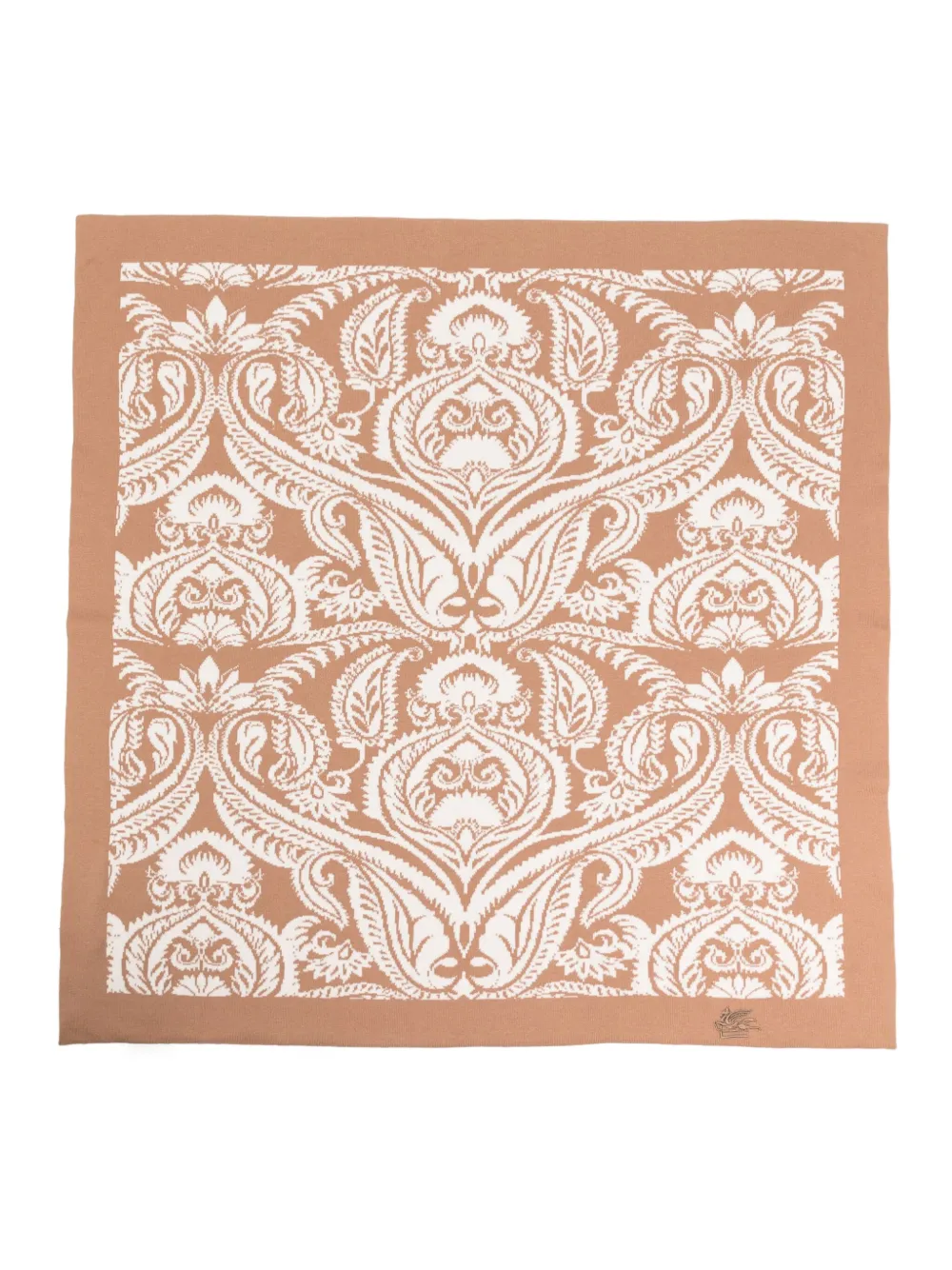 ETRO KIDS damark-pattern baby blanket Bruin