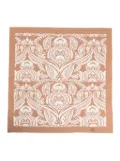 ETRO KIDS damark-pattern baby blanket - Brown