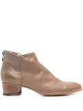 sturlini firenze 40mm zip-detail block-heel ankle boots - Brown