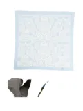 ETRO KIDS damask-pattern blanket - Blue