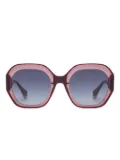 GIGI STUDIOS geometric-frame sunglasses - Pink