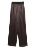 Kiton drawstring silk straight trousers - Brown
