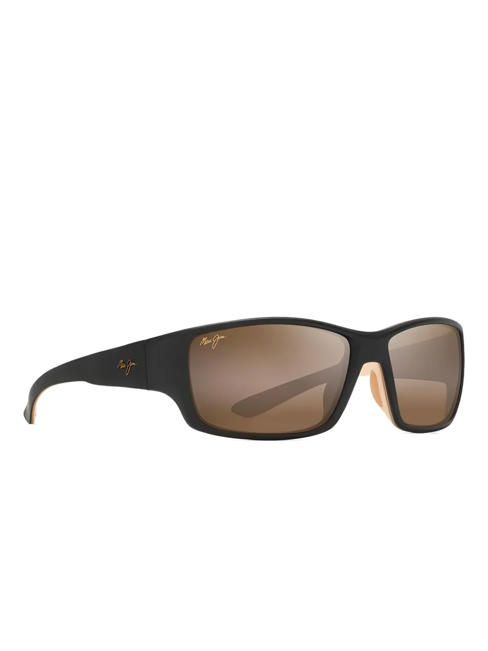 Maui Jim matte rectangle sunglasses Zwart