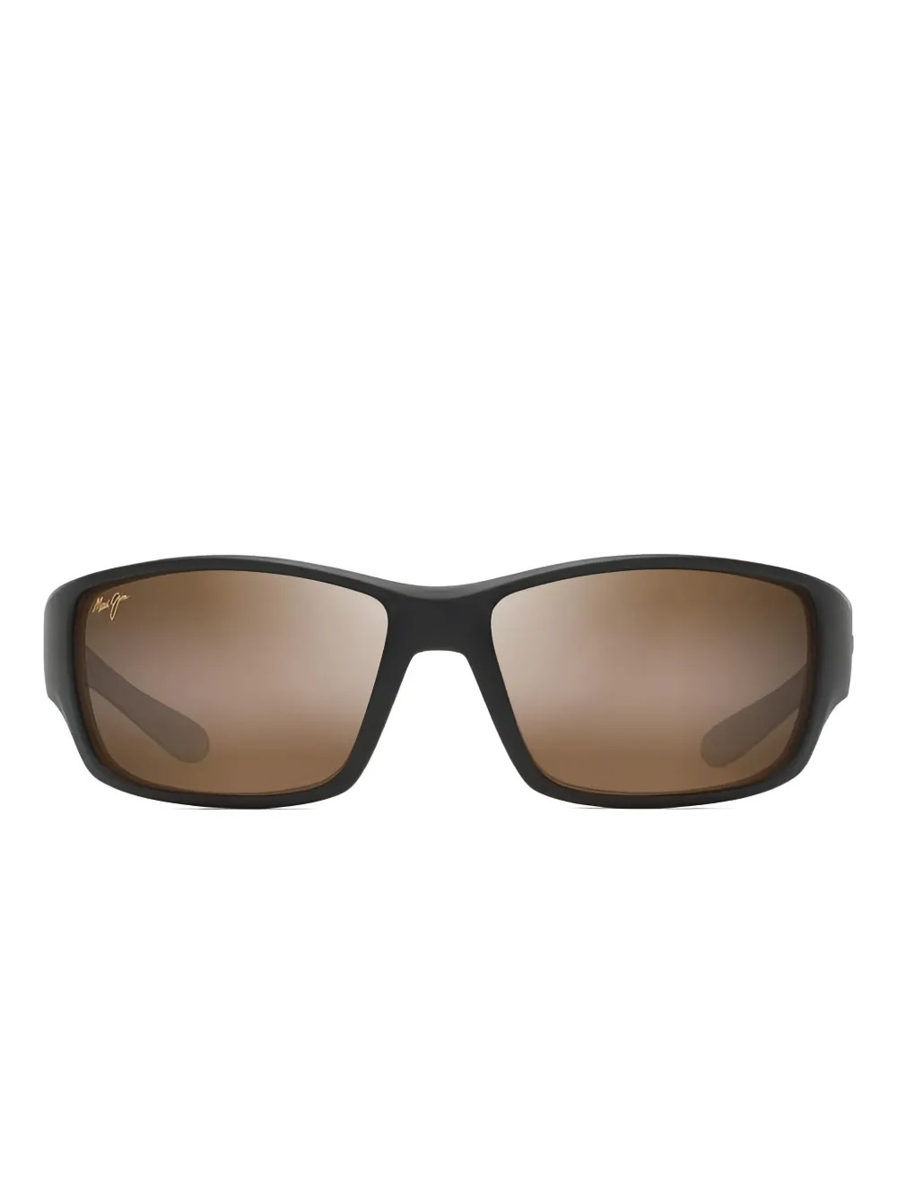 Maui Jim matte rectangle sunglasses Zwart
