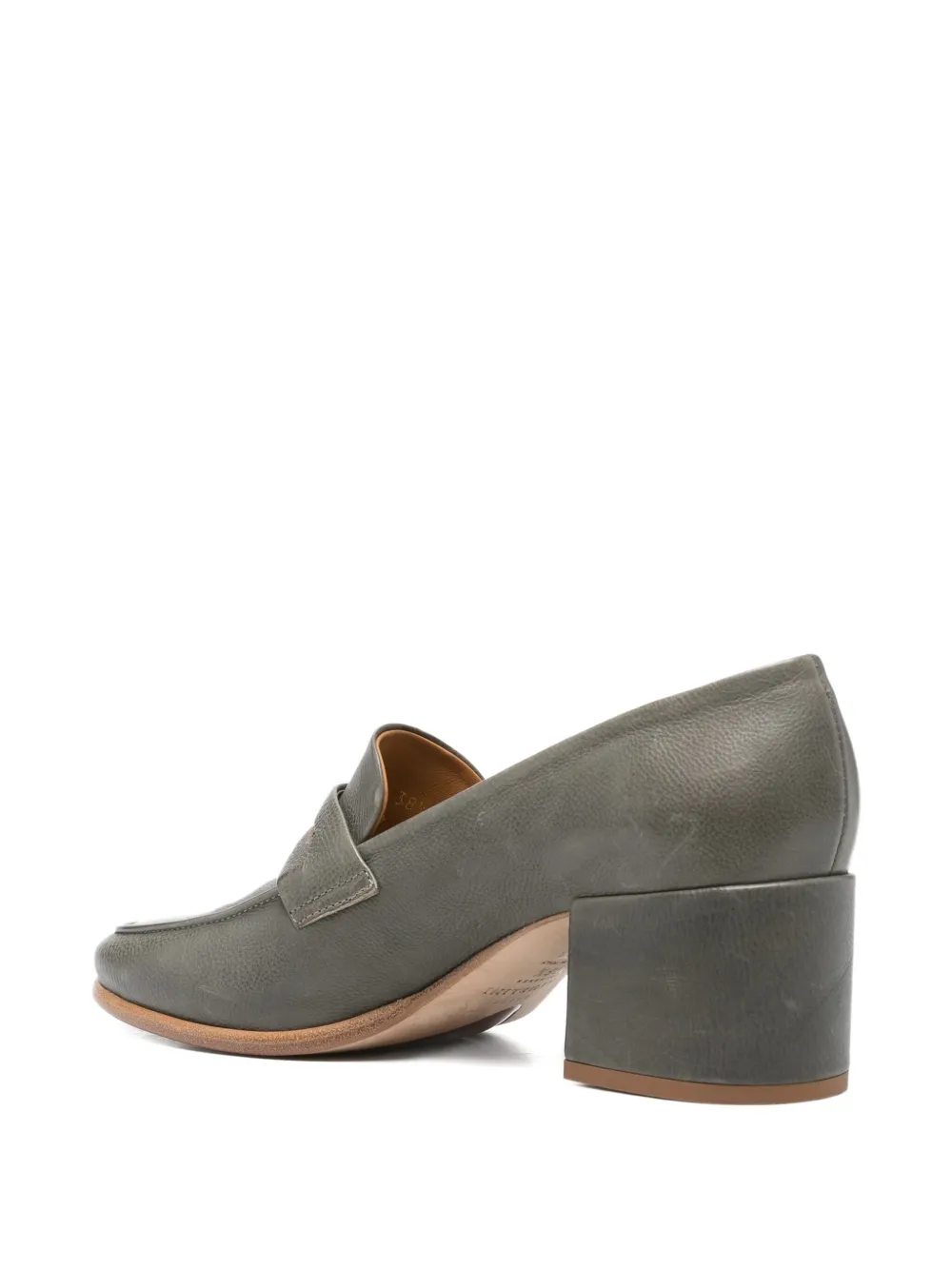 sturlini firenze 55mm block-heel penny-slot loafers Grey