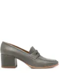 sturlini firenze 55mm block-heel penny-slot loafers - Grey