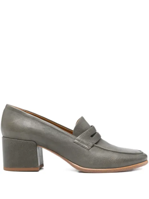 sturlini firenze 55mm block-heel penny-slot loafers