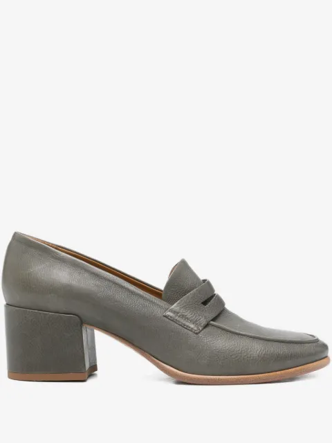 sturlini firenze 55mm block-heel penny-slot loafers