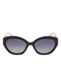 GUESS EYEWEAR oval-frame sunglasses - Black