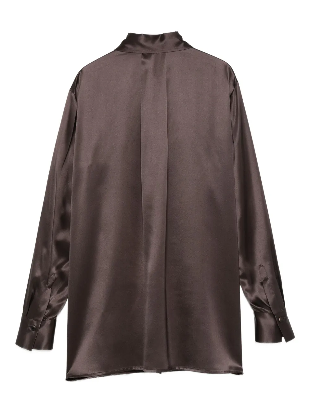 Kiton silk shirt - Bruin
