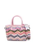 Missoni Kids zigzag quilted tote bag - Pink