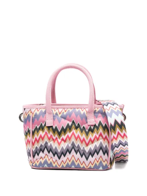 Missoni Kids zigzag quilted tote bag