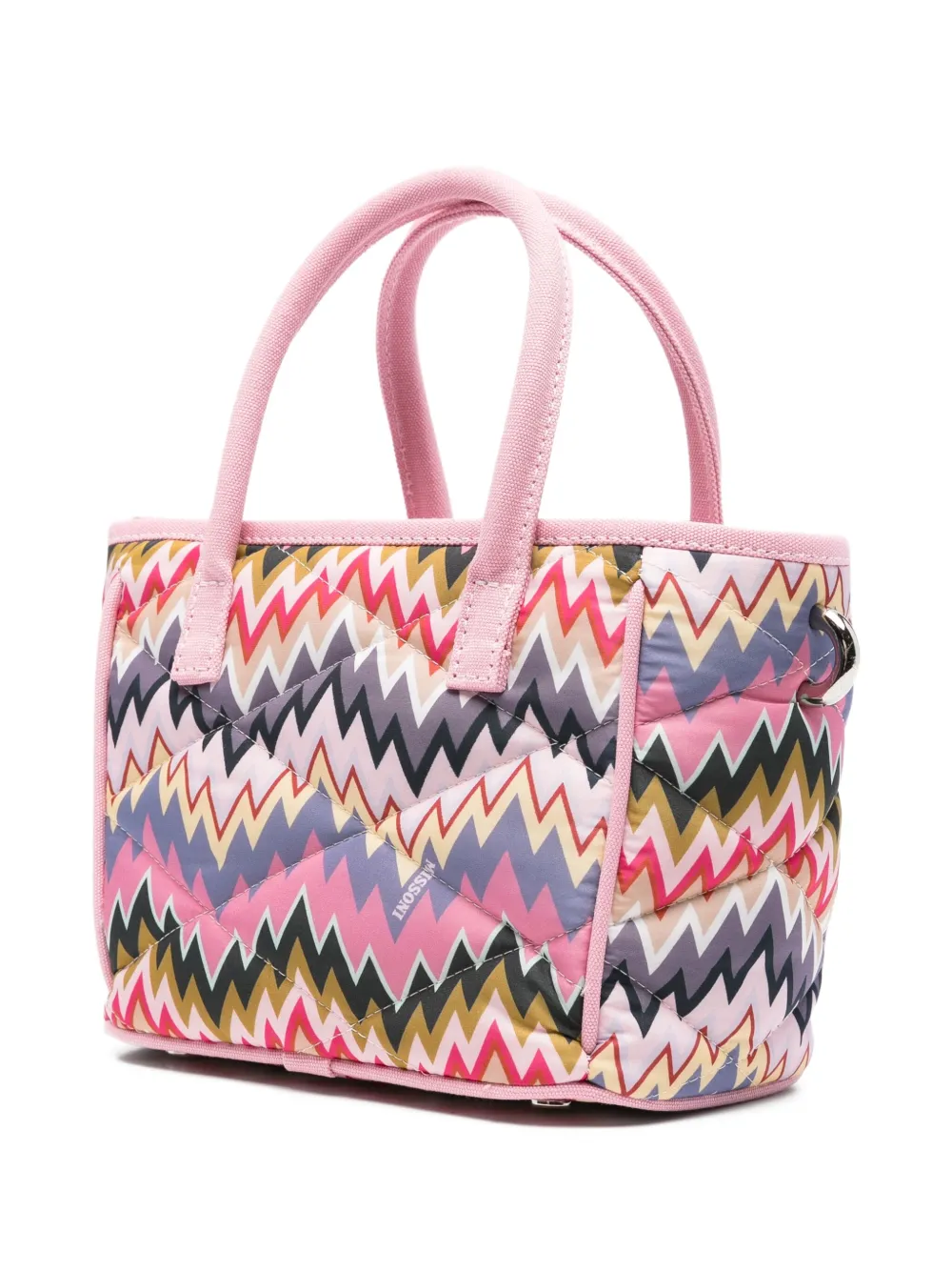 Missoni Kids Gewatteerde shopper met zigzag-patroon - Roze