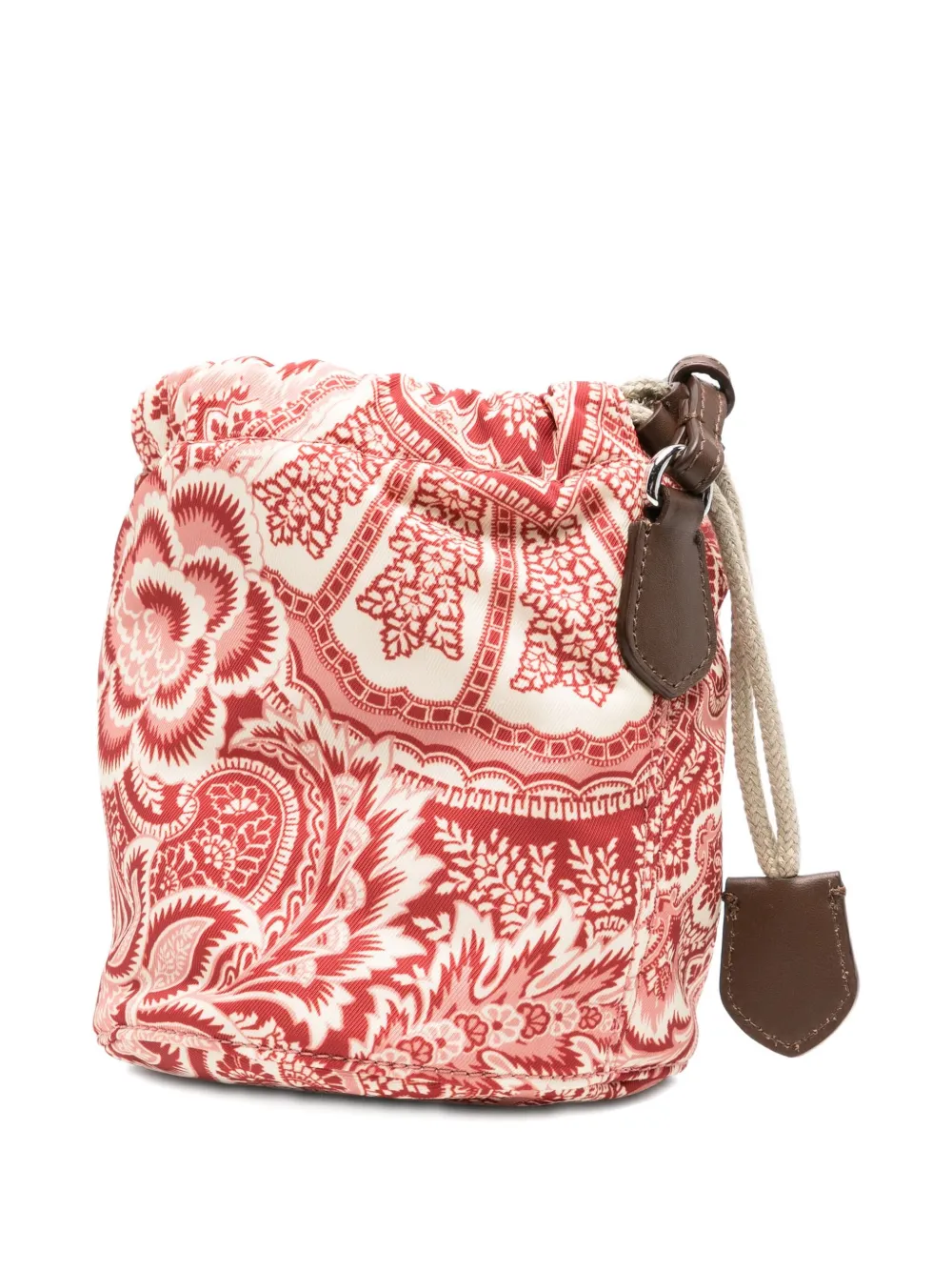 ETRO KIDS Bucket-tas met paisley-print en trekkoord Rood
