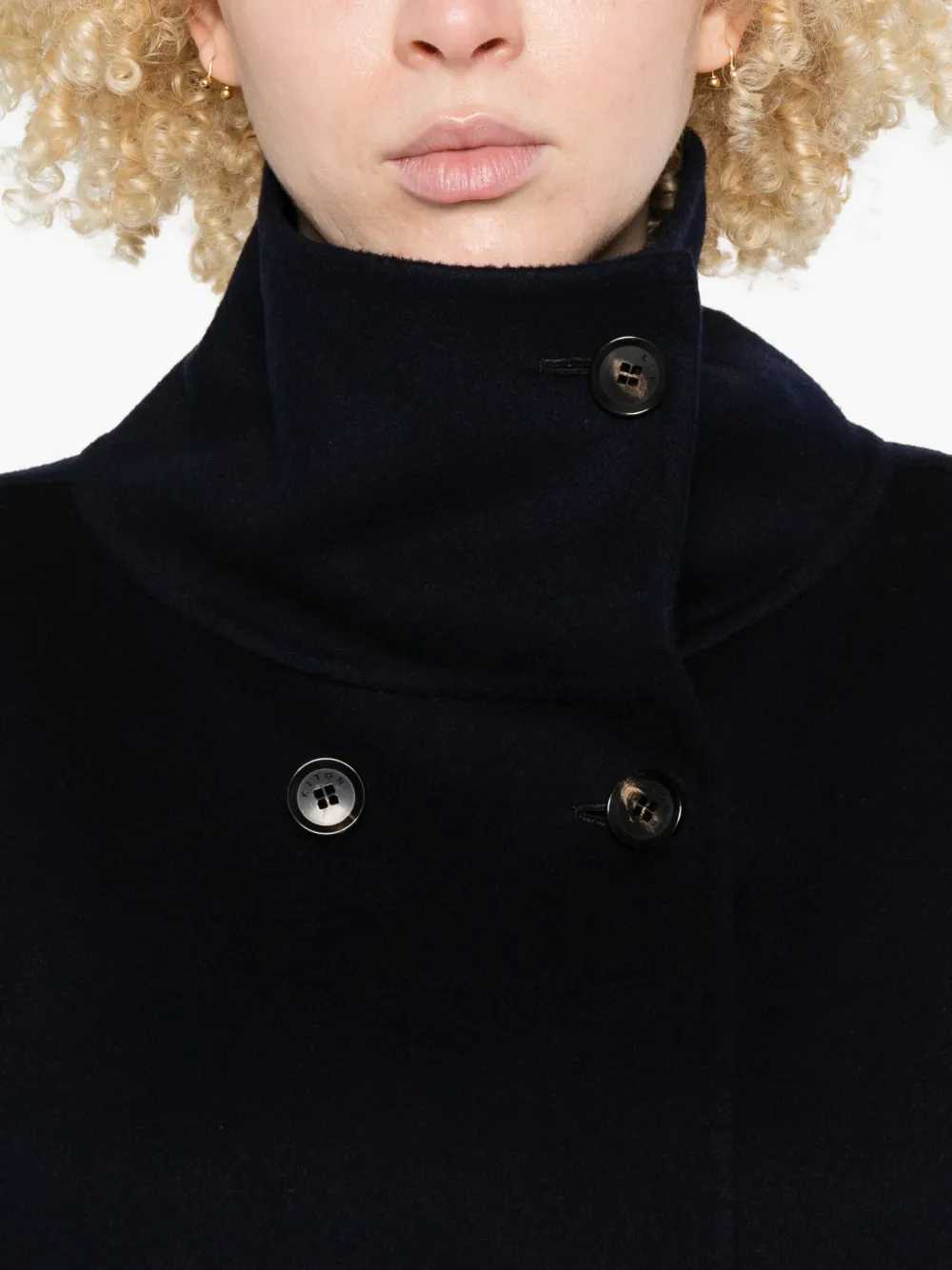 Kiton Jack met dubbele rij knopen Blauw