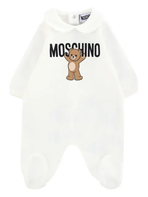 Moschino Kids teddy-print cotton babygrow