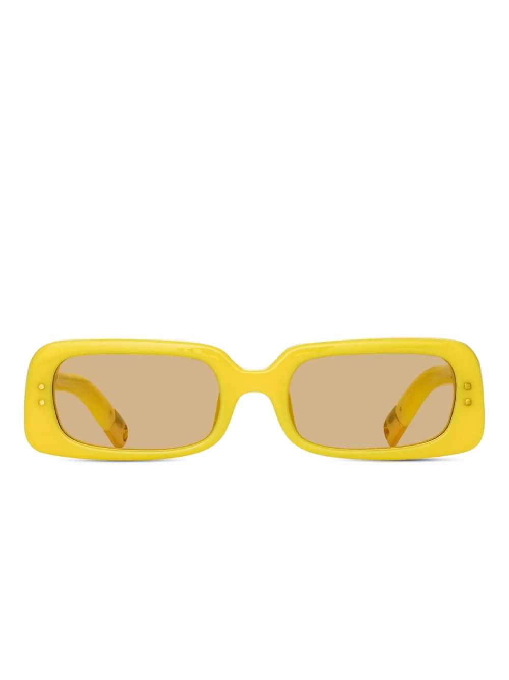 Jacquemus Azzuro rectangle-frame sunglasses Geel