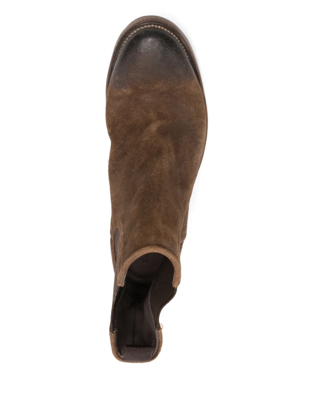 The Last Conspiracy Marco elastic-panel waxed-suede chelsea boots Brown