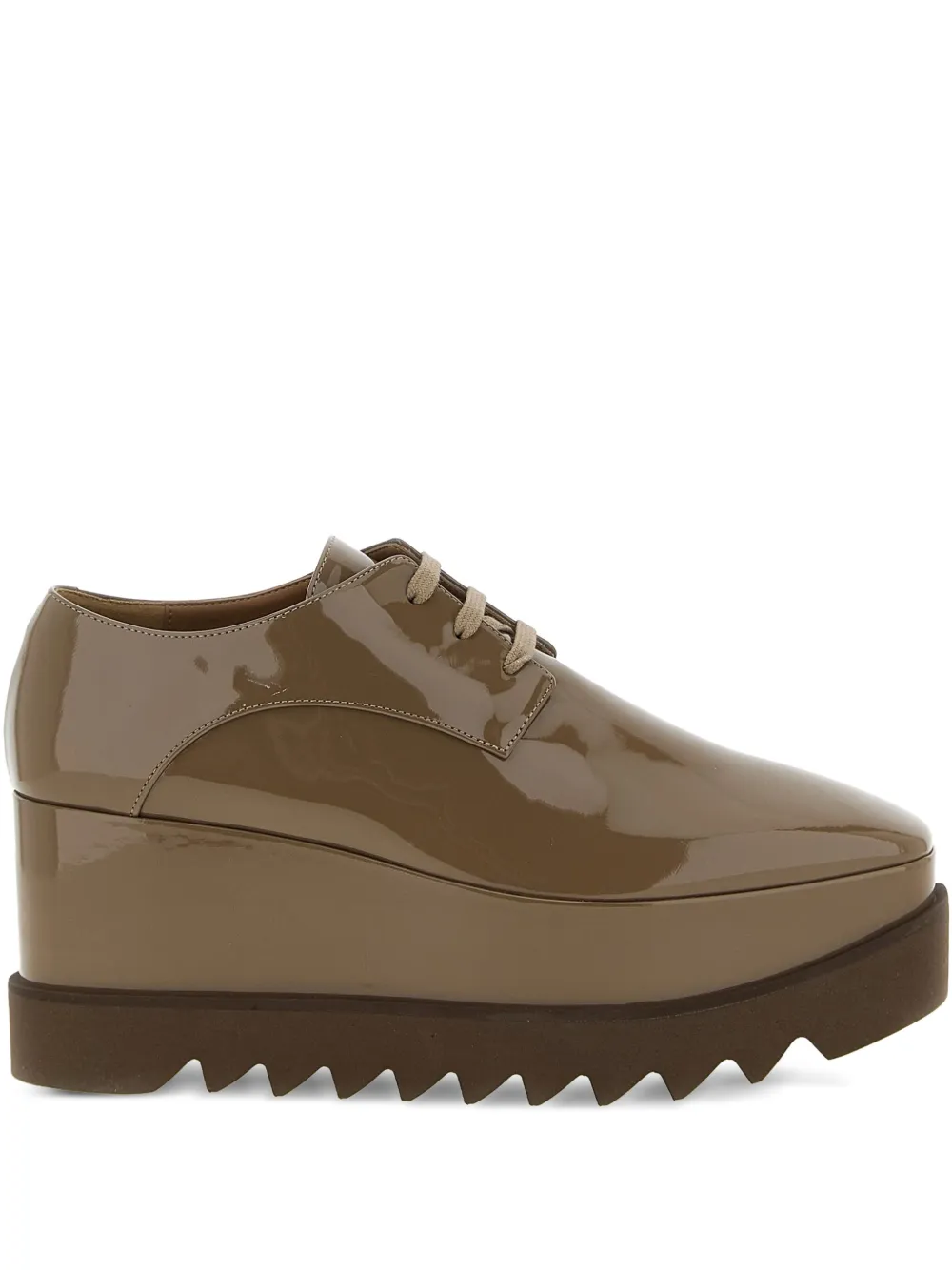 Stella McCartney Elyse square-toe wedge oxford shoes Brown