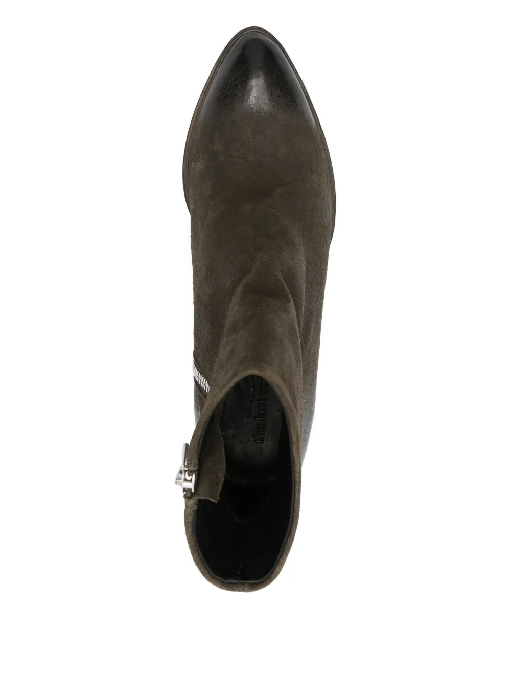 The Last Conspiracy zip-detail suede boots Green
