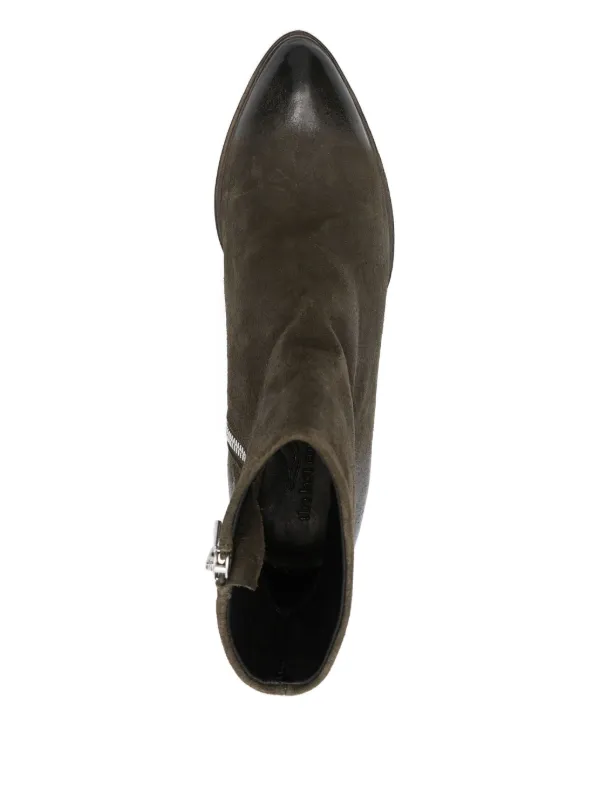 The Last Conspiracy zip-detail Suede Boots | Green | FARFETCH