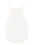 Courrèges ribbed halter tank top - White
