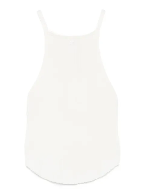 Courrèges camiseta tejida de canalé con cuello halter
