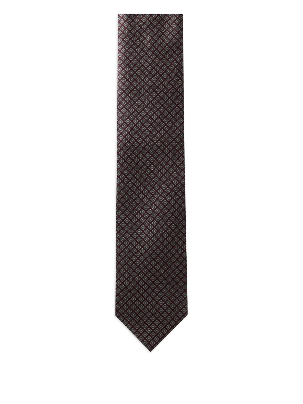 Corneliani geometric-pattern tie Rood