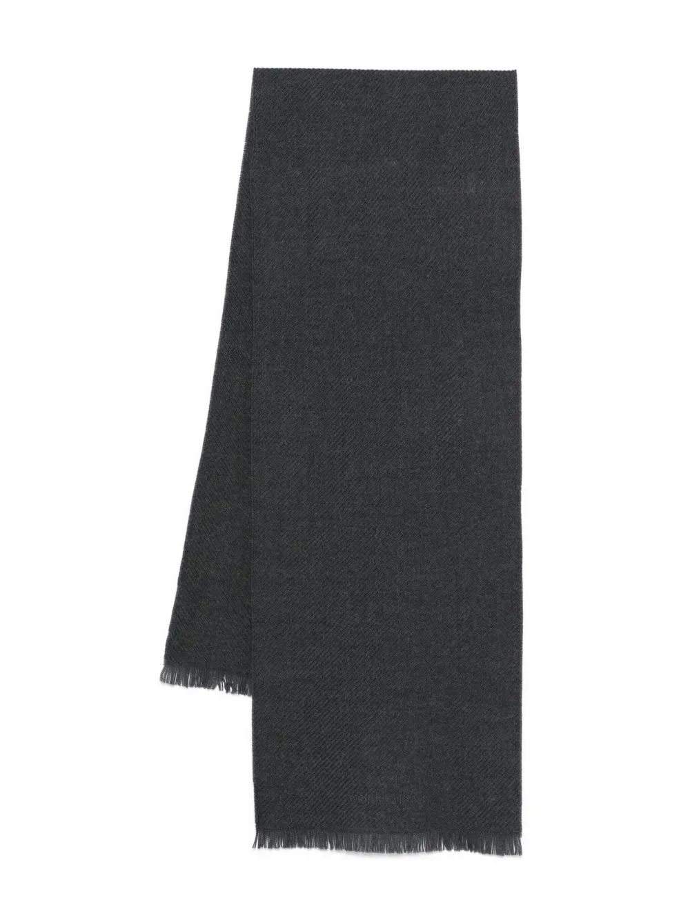 Corneliani textured fringed scarf | Grey | Image 1