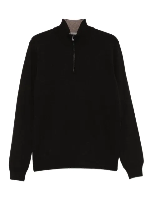 Corneliani high-neck half-zip sweater