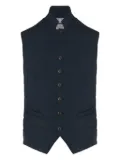 Corneliani quilted mandarin-collar waistcoat - Blue