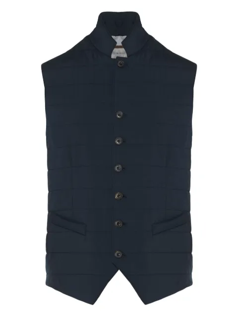 Corneliani quilted mandarin-collar waistcoat