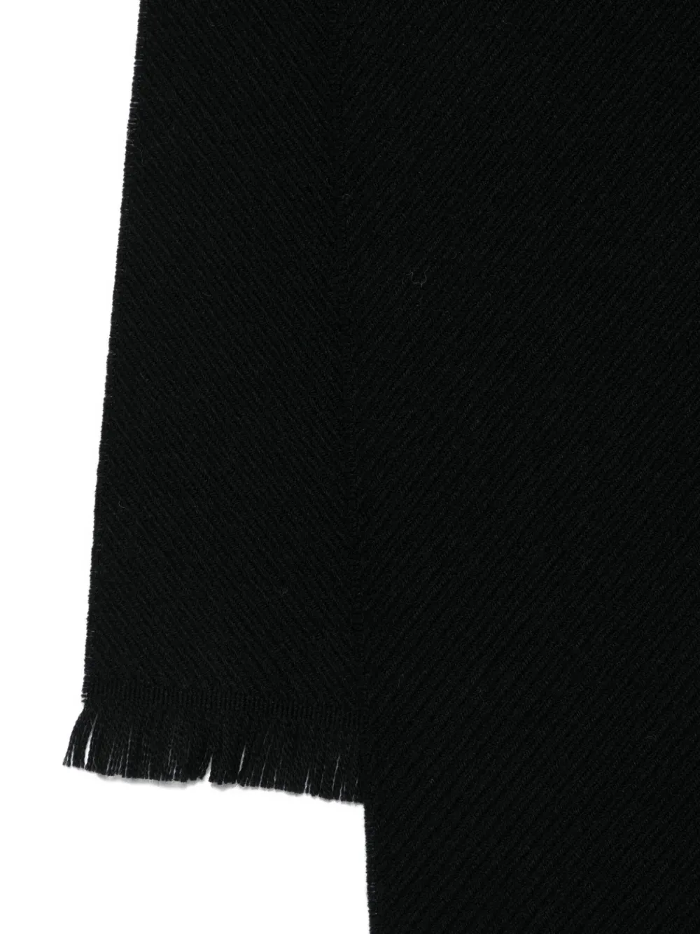 Corneliani Fringed-edges Scarf In Black