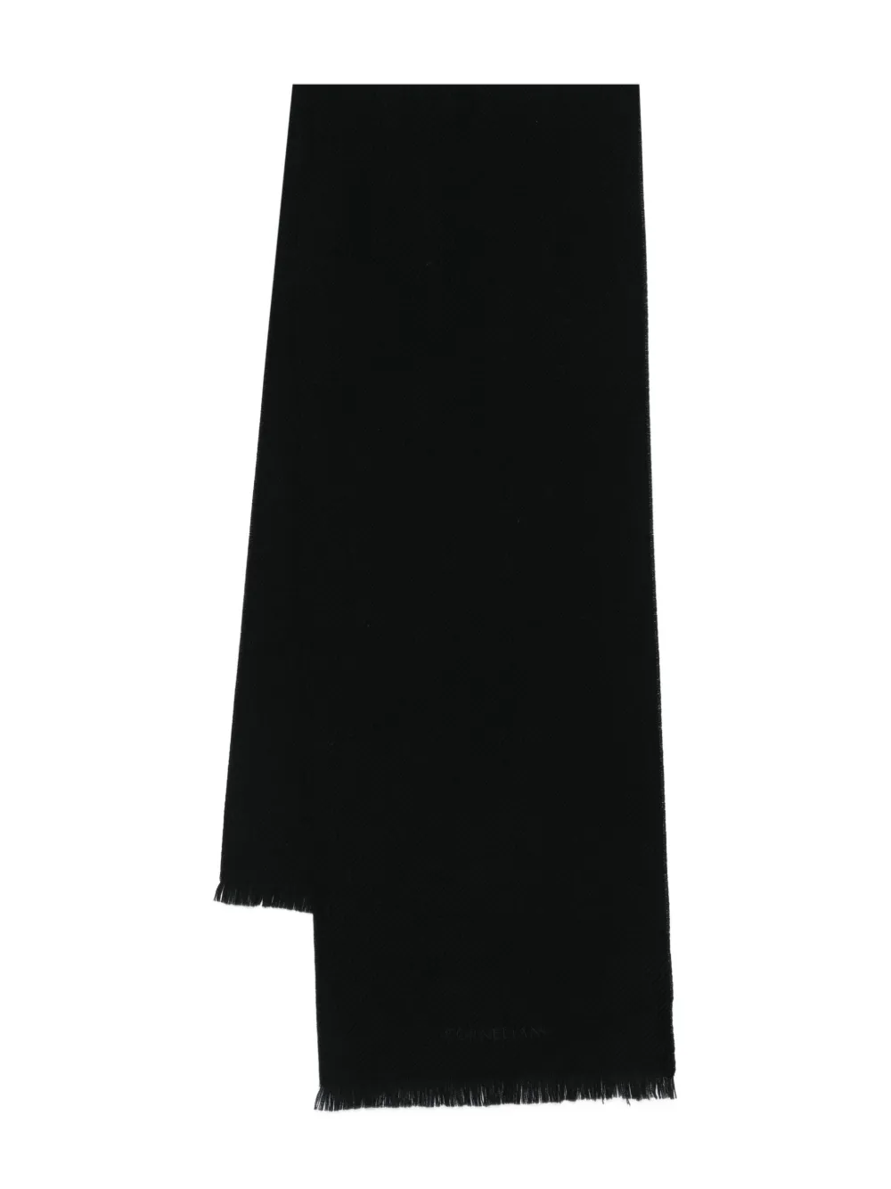 Corneliani fringed-edges scarf | Black | Image 1