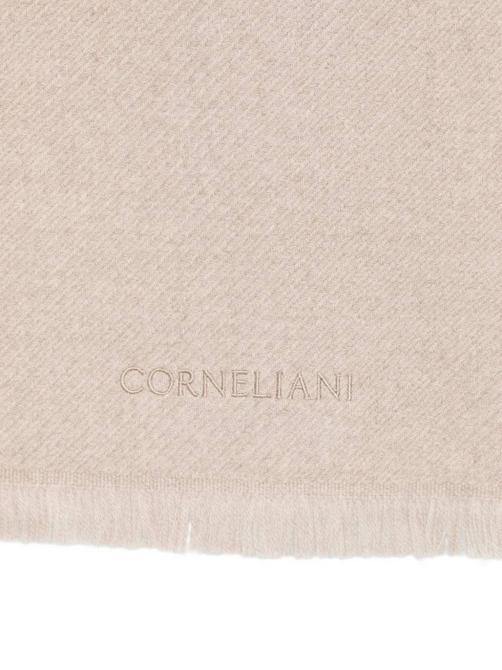 Corneliani herringbone-pattern scarf - Roze
