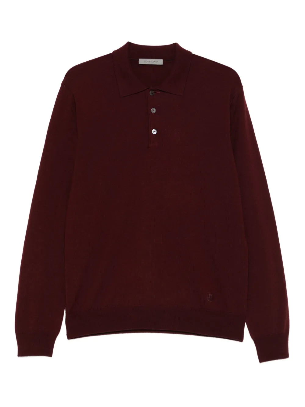 Corneliani polo-neck long-sleeve polo shirt | Red | Image 1