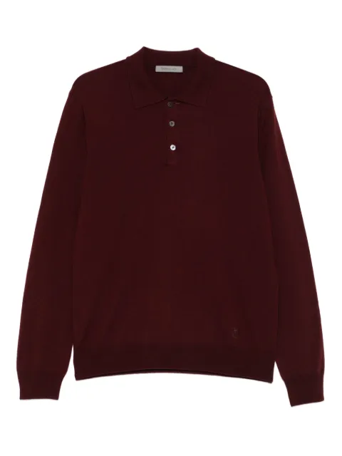 Corneliani polo-neck long-sleeve polo shirt