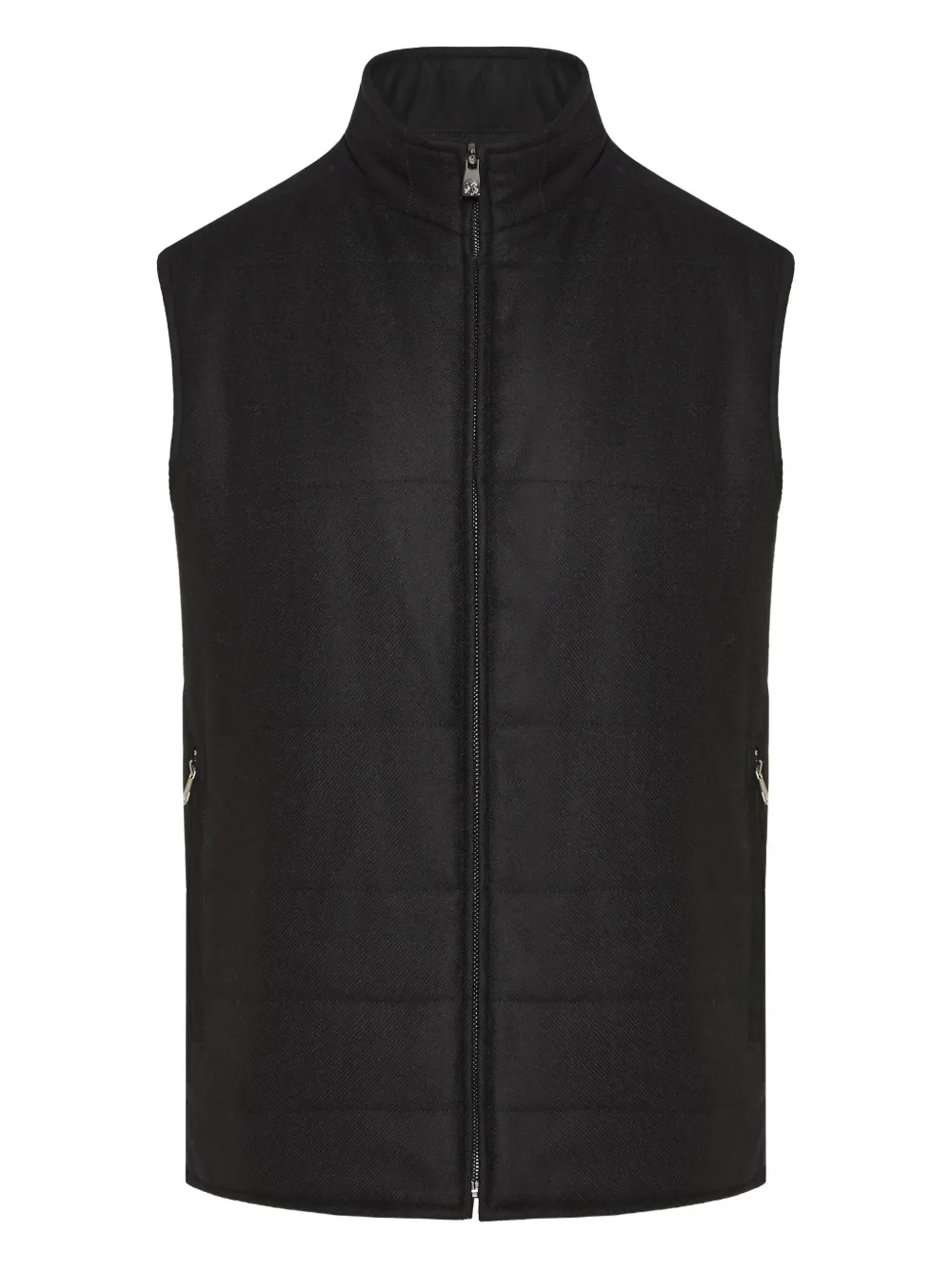 Corneliani Zip Gilet In Black