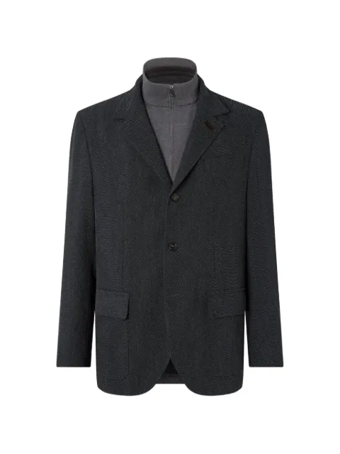 Corneliani layered single-breasted blazer