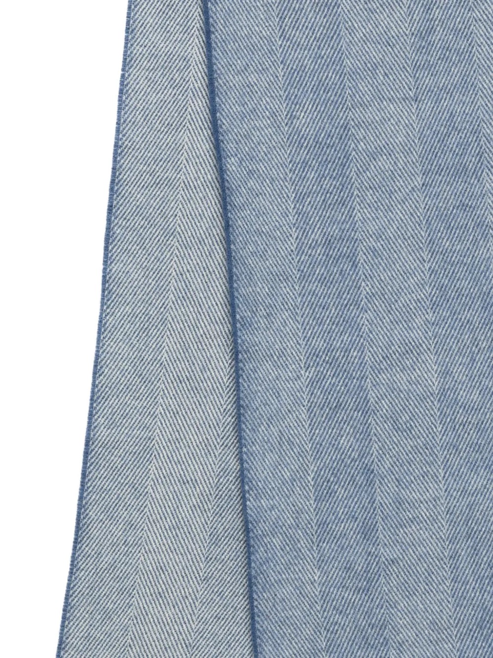 Corneliani Sjaal met visgraatpatroon - Blauw