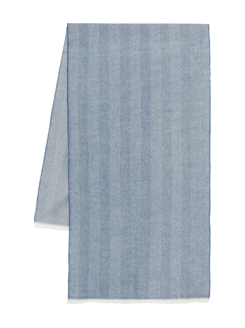 Corneliani écharpe à motif de chevrons | bleu | Image 1